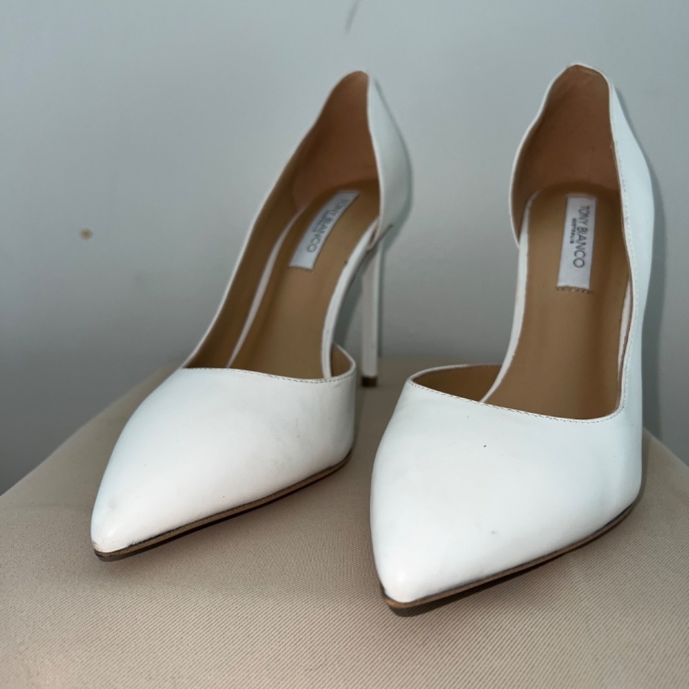 Tony Bianco Alyx Leather Pump | White | size 7 - Picture 5 of 6
